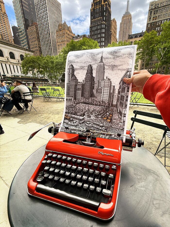 Typewriter Art Where Thousands Of Keystrokes Become Landmarks And Portraits By James Cook (25 Pics) Typewriter Art Where Thousands Of Keystrokes Become Landmarks And Portraits By James Cook (25 Pics)