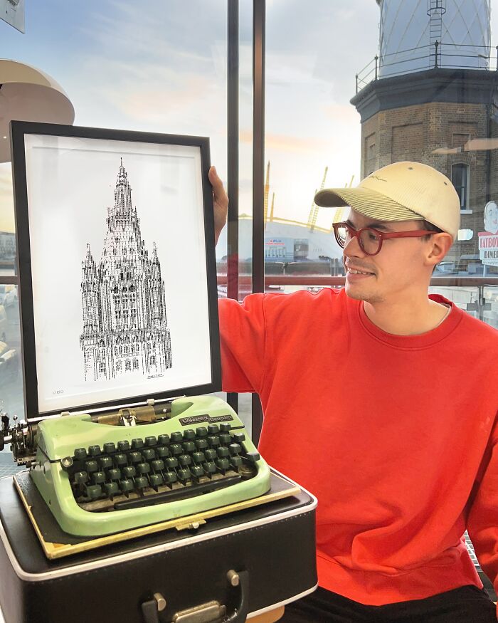 Typewriter Art Where Thousands Of Keystrokes Become Landmarks And Portraits By James Cook (25 Pics) Typewriter Art Where Thousands Of Keystrokes Become Landmarks And Portraits By James Cook (25 Pics)