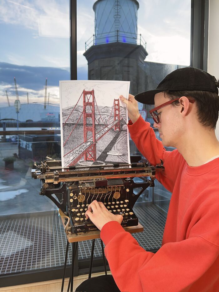 Typewriter Art Where Thousands Of Keystrokes Become Landmarks And Portraits By James Cook (25 Pics) Typewriter Art Where Thousands Of Keystrokes Become Landmarks And Portraits By James Cook (25 Pics)