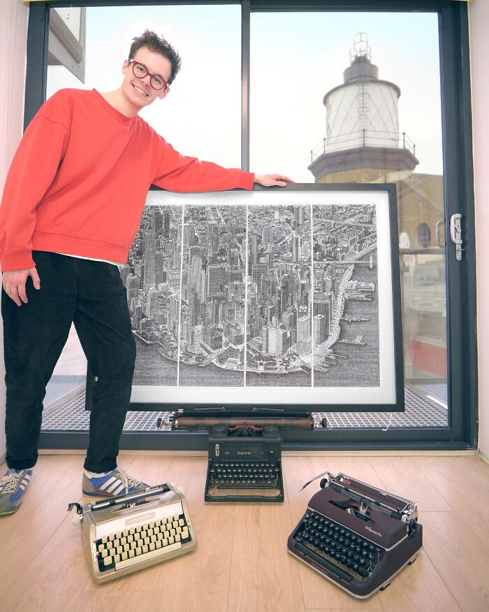 Typewriter Art Where Thousands Of Keystrokes Become Landmarks And Portraits By James Cook (25 Pics) Typewriter Art Where Thousands Of Keystrokes Become Landmarks And Portraits By James Cook (25 Pics)