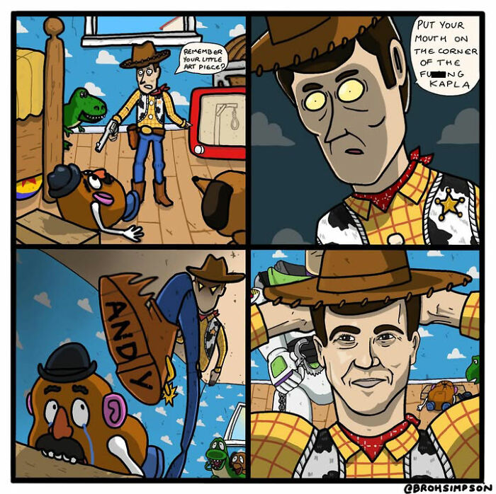 23 Darkly Funny Comics That Put Your Favorite Pop-Culture Characters In Unexpected Situations 23 Darkly Funny Comics That Put Your Favorite Pop-Culture Characters In Unexpected Situations