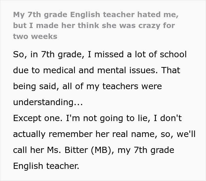 Student Finds A Perfect Way To Drive Her Teacher Crazy After Making Her Life Miserable