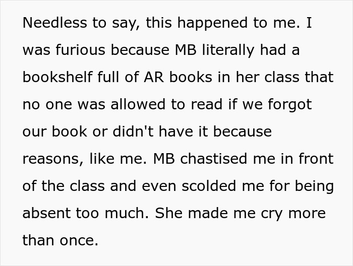 Student Finds A Perfect Way To Drive Her Teacher Crazy After Making Her Life Miserable