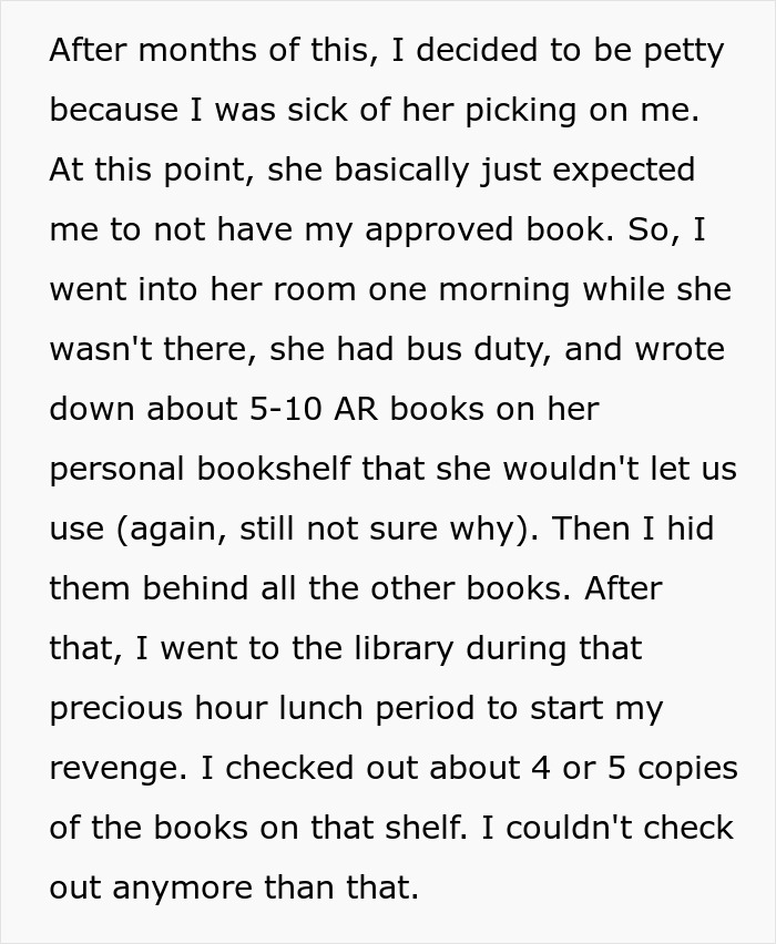 Student Finds A Perfect Way To Drive Her Teacher Crazy After Making Her Life Miserable