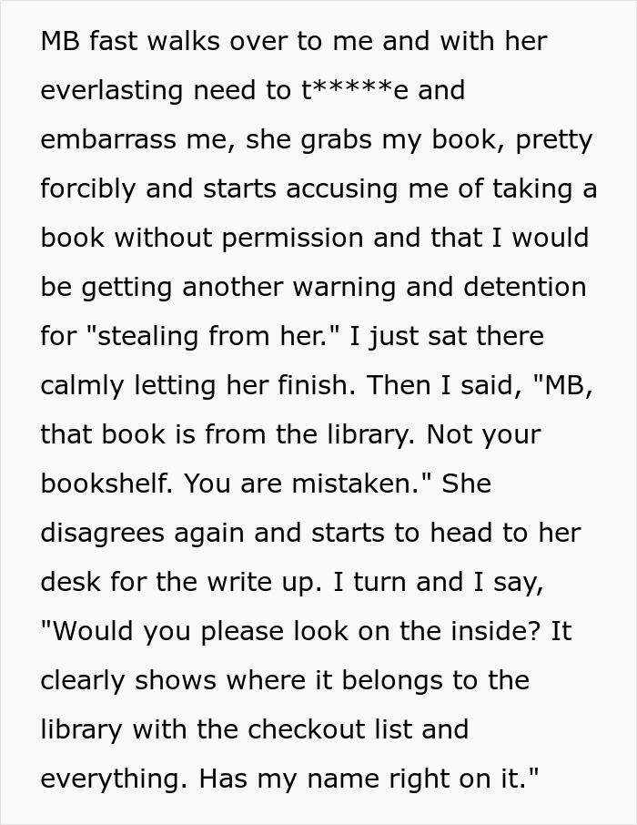 Student Finds A Perfect Way To Drive Her Teacher Crazy After Making Her Life Miserable