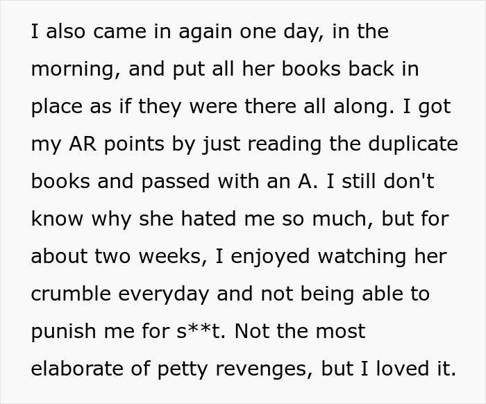 Student Finds A Perfect Way To Drive Her Teacher Crazy After Making Her Life Miserable