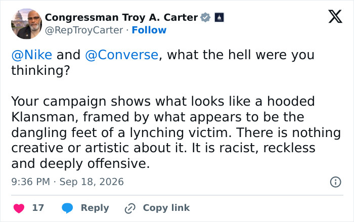 “We Can See The Symbolism From A Mile Away”: Converse Apologizes And Pulls Sneaker Ad After Disturbing Comparisons “We Can See The Symbolism From A Mile Away”: Converse Apologizes And Pulls Sneaker Ad After Disturbing Comparisons