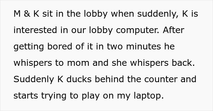 Mom Allows Her Bored Kid To Play On A Hotel Concierge’s Laptop, Gets Ballistic As He Says No Mom Allows Her Bored Kid To Play On A Hotel Concierge’s Laptop, Gets Ballistic As He Says No