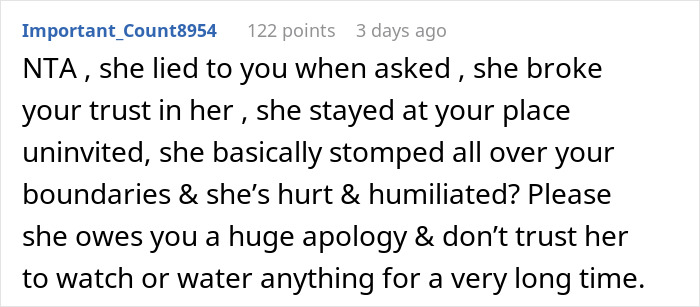Woman Kicks Sister Out Of Her Home After Finding Out She Was Doing Much More Than Just Watering Her Flowers