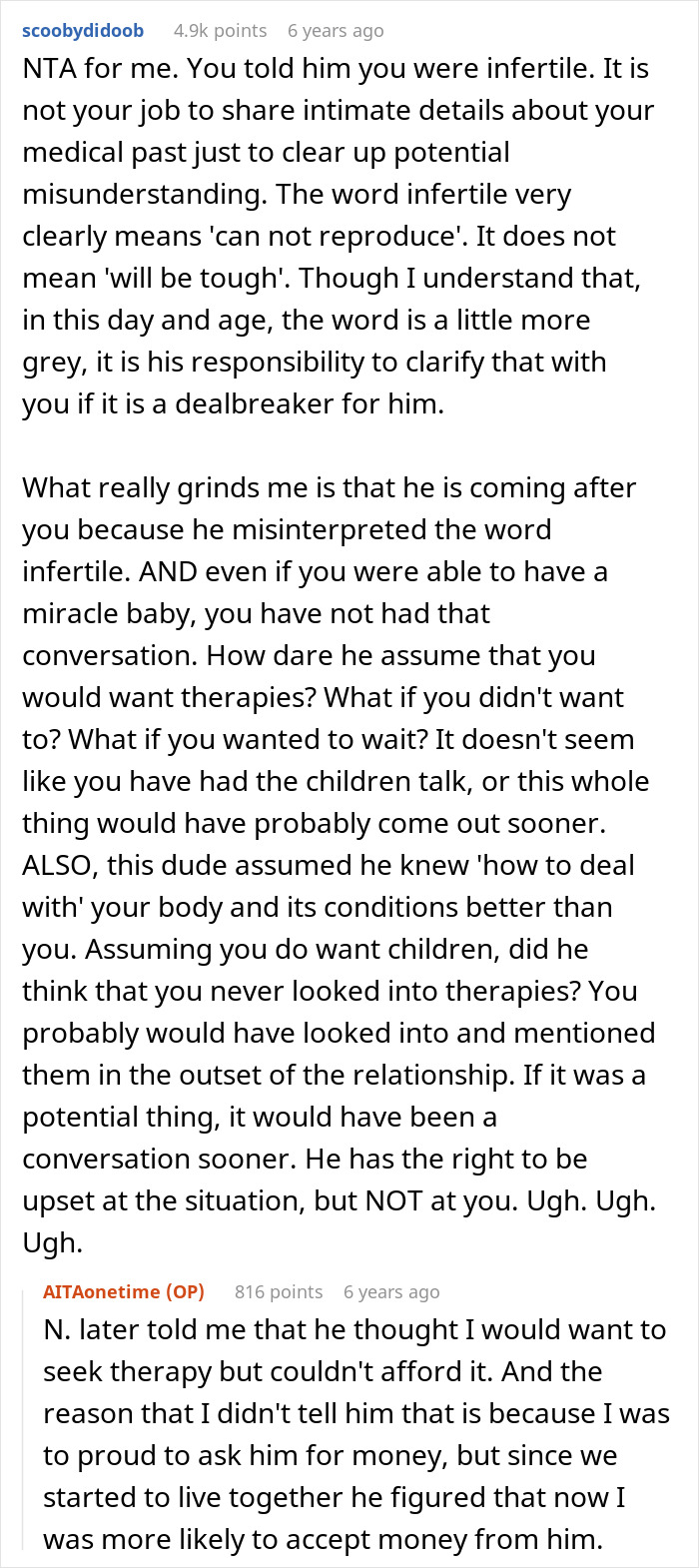 Woman Tells Boyfriend She’s Infertile, Finds Out He Has Been Hoping For A Miracle Baby