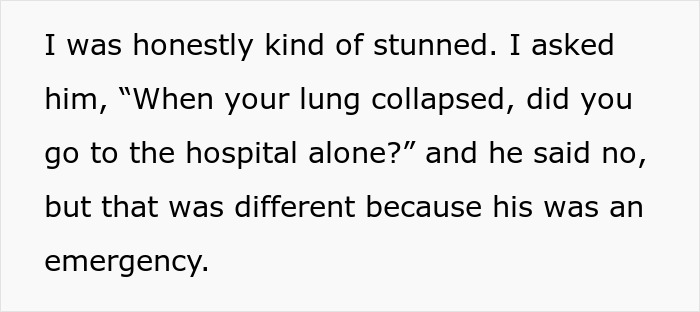 Wife Asks Husband To Take A Day Off Work For Her Surgery, He Refuses, Saying It’s Not An Emergency