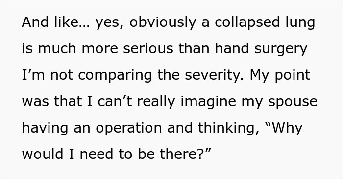Wife Asks Husband To Take A Day Off Work For Her Surgery, He Refuses, Saying It’s Not An Emergency