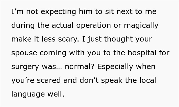 Wife Asks Husband To Take A Day Off Work For Her Surgery, He Refuses, Saying It’s Not An Emergency