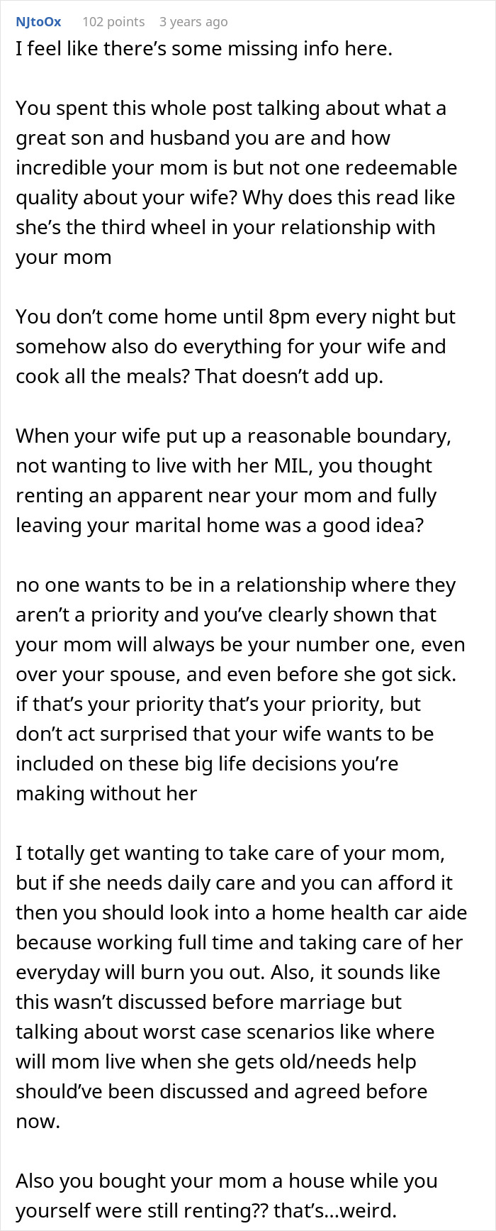 Wife Wants To Come Before Hubby’s Sick Mom, Her Ultimatum Makes Him Question The Entire Marriage Wife Wants To Come Before Hubby’s Sick Mom, Her Ultimatum Makes Him Question The Entire Marriage