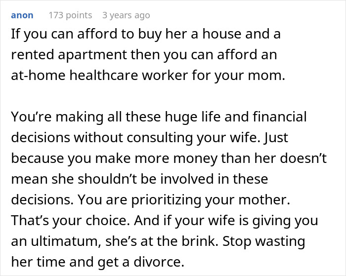 Wife Wants To Come Before Hubby’s Sick Mom, Her Ultimatum Makes Him Question The Entire Marriage Wife Wants To Come Before Hubby’s Sick Mom, Her Ultimatum Makes Him Question The Entire Marriage
