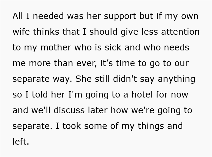 Wife Wants To Come Before Hubby’s Sick Mom, Her Ultimatum Makes Him Question The Entire Marriage Wife Wants To Come Before Hubby’s Sick Mom, Her Ultimatum Makes Him Question The Entire Marriage