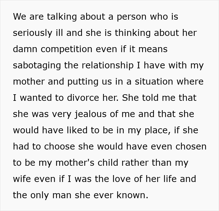 Wife Wants To Come Before Hubby’s Sick Mom, Her Ultimatum Makes Him Question The Entire Marriage Wife Wants To Come Before Hubby’s Sick Mom, Her Ultimatum Makes Him Question The Entire Marriage