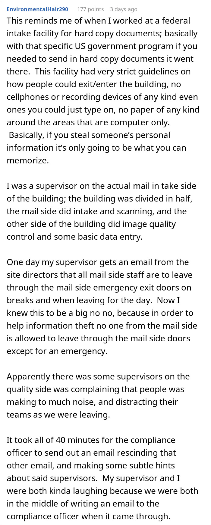 Management Tries To Control Who Can Walk Through Team Areas, Employees Make The Policy A Nightmare