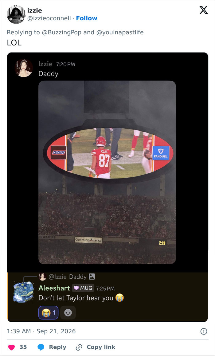 Taylor Swift’s Over-The-Top Reactions At Husband’s NFL Game Spawn Diabolical Meme Frenzy
