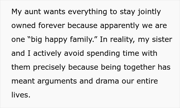 Woman Doesn’t Want To Play “Big Happy Family,” Demands Inheritance Be Divided Woman Doesn’t Want To Play “Big Happy Family,” Demands Inheritance Be Divided