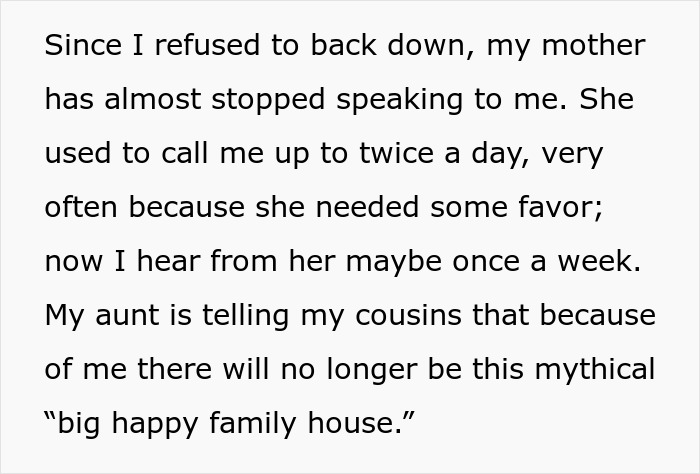 Woman Doesn’t Want To Play “Big Happy Family,” Demands Inheritance Be Divided Woman Doesn’t Want To Play “Big Happy Family,” Demands Inheritance Be Divided