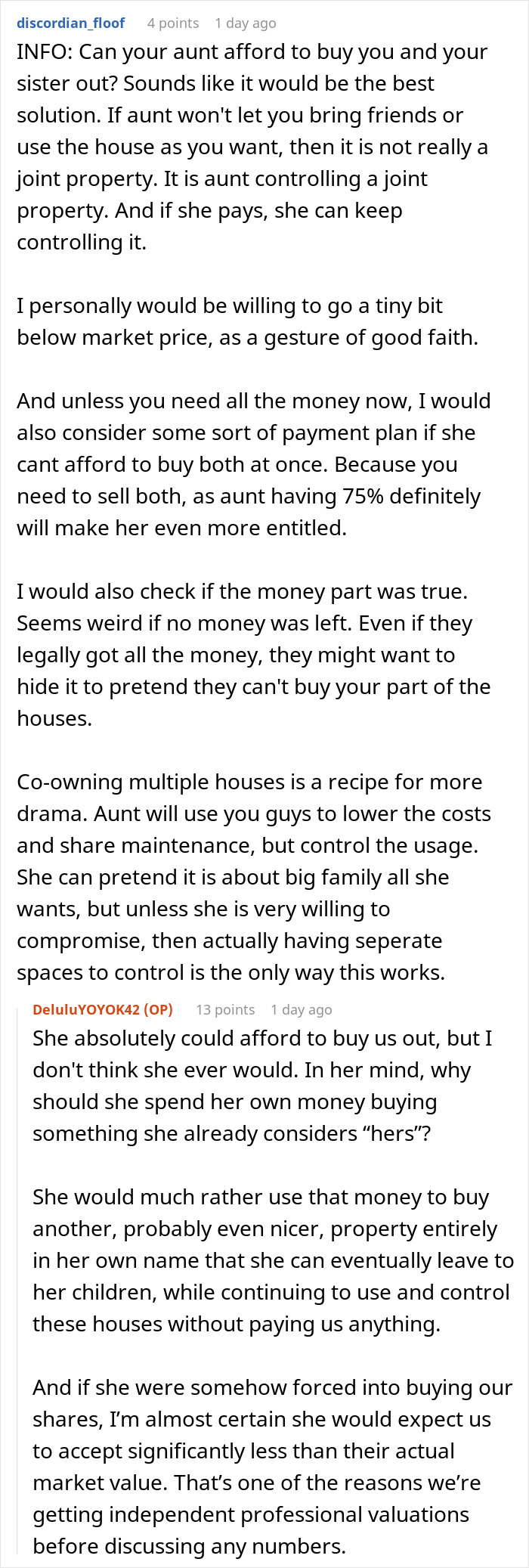 Woman Doesn’t Want To Play “Big Happy Family,” Demands Inheritance Be Divided Woman Doesn’t Want To Play “Big Happy Family,” Demands Inheritance Be Divided