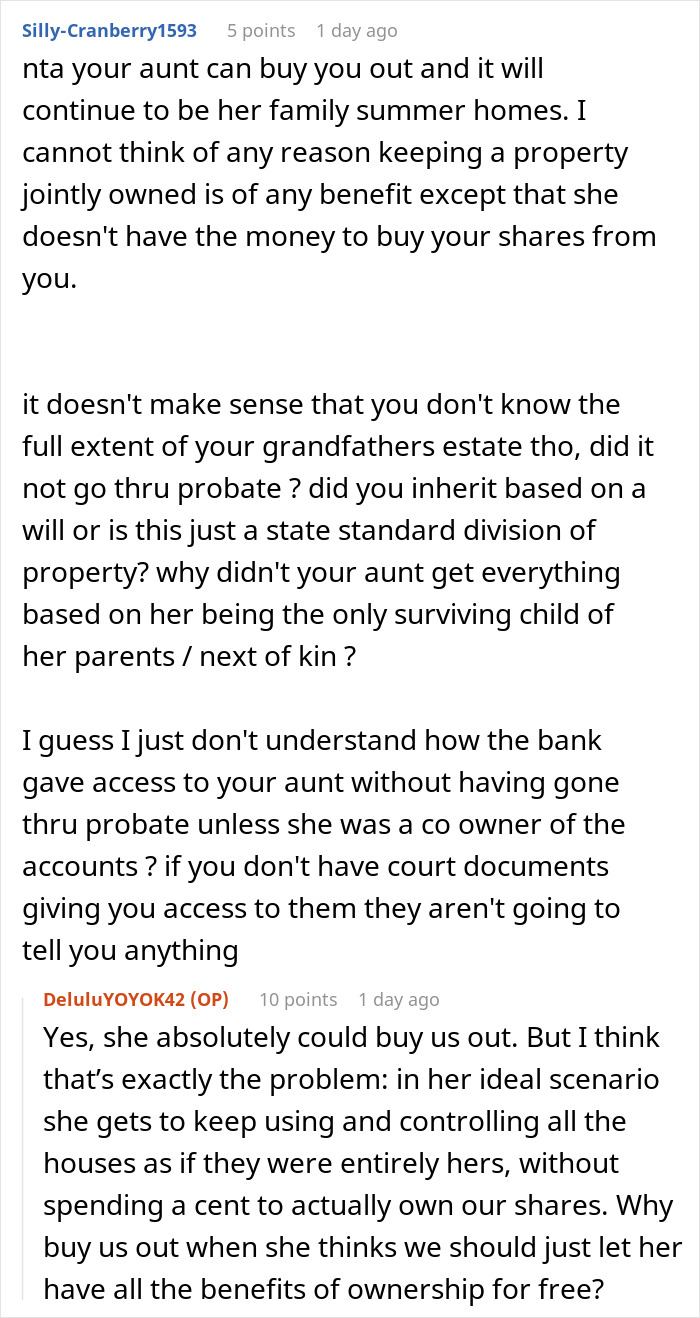Woman Doesn’t Want To Play “Big Happy Family,” Demands Inheritance Be Divided Woman Doesn’t Want To Play “Big Happy Family,” Demands Inheritance Be Divided