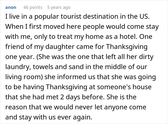Family Finds Out What Family And Friends Are Saying Behind Their Backs, Shuts Down Their Free B&B Family Finds Out What Family And Friends Are Saying Behind Their Backs, Shuts Down Their Free B&B