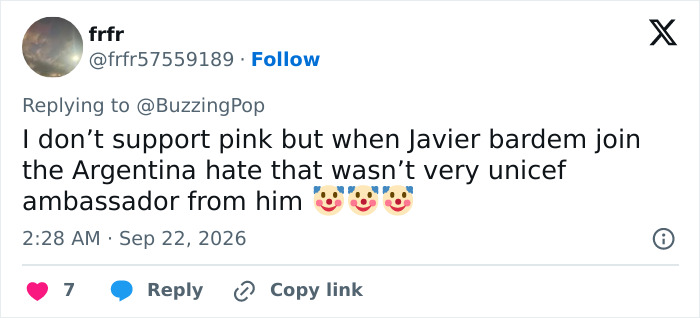 After Pink Lost Fan Support Over Scandalous Posts, Javier Bardem Makes Bold Public Move Against Her After Pink Lost Fan Support Over Scandalous Posts, Javier Bardem Makes Bold Public Move Against Her