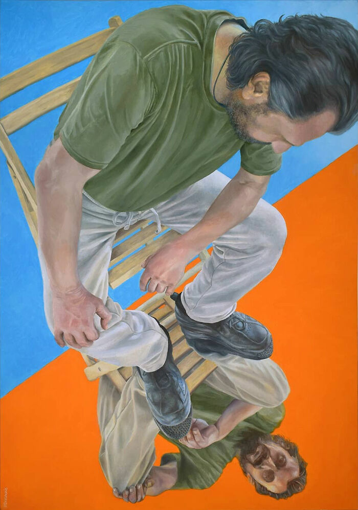 28 Paintings By Michel Devanakis Where Extreme Perspective Completely Transforms The Human Form