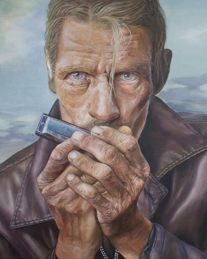 28 Paintings By Michel Devanakis Where Extreme Perspective Completely Transforms The Human Form