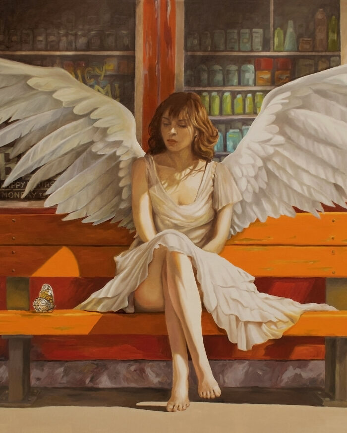 28 Paintings By Michel Devanakis Where Extreme Perspective Completely Transforms The Human Form