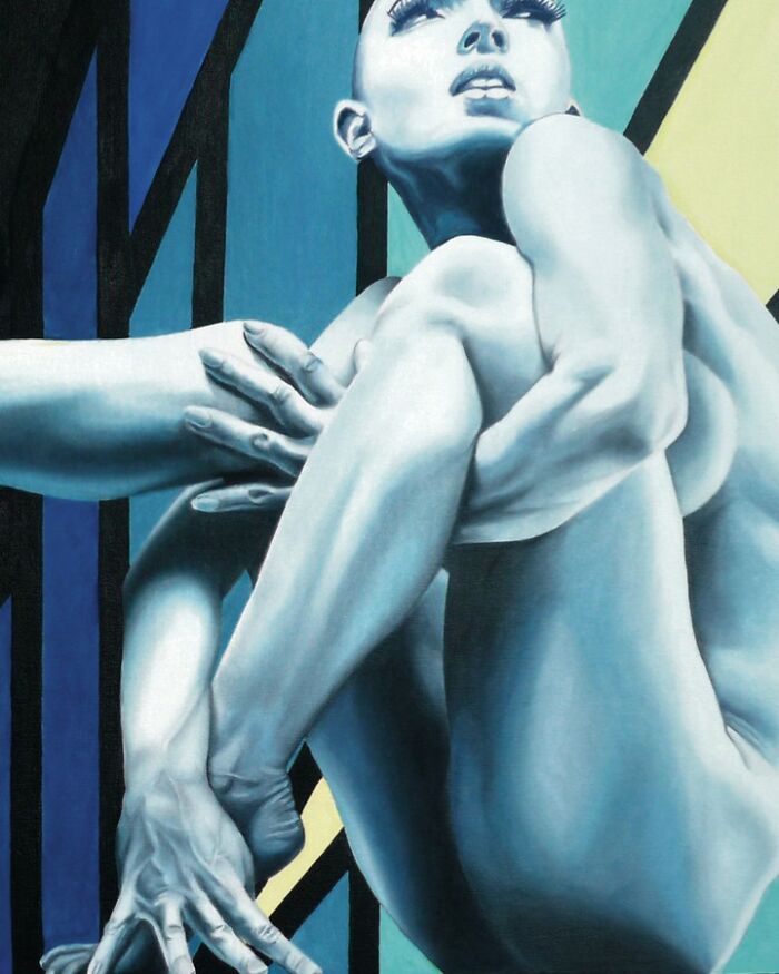 28 Paintings By Michel Devanakis Where Extreme Perspective Completely Transforms The Human Form