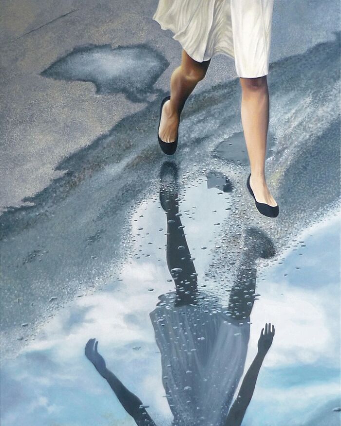 28 Paintings By Michel Devanakis Where Extreme Perspective Completely Transforms The Human Form