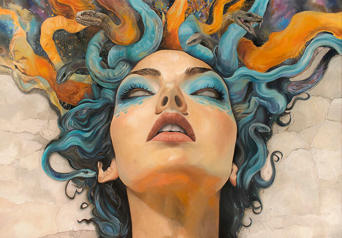 28 Paintings By Michel Devanakis Where Extreme Perspective Completely Transforms The Human Form