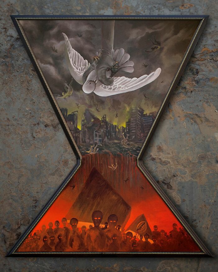 28 Paintings By Michel Devanakis Where Extreme Perspective Completely Transforms The Human Form