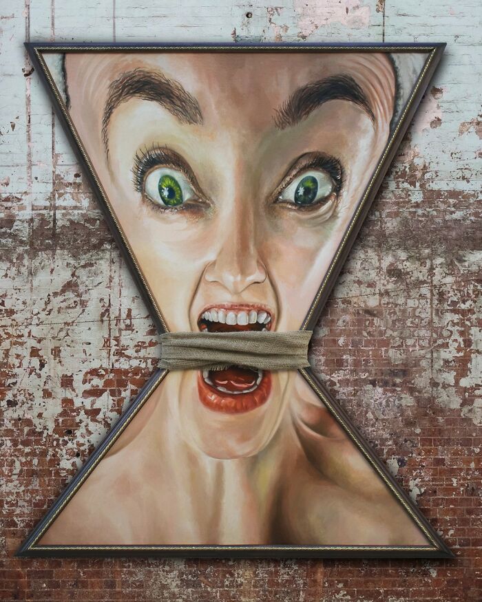 28 Paintings By Michel Devanakis Where Extreme Perspective Completely Transforms The Human Form