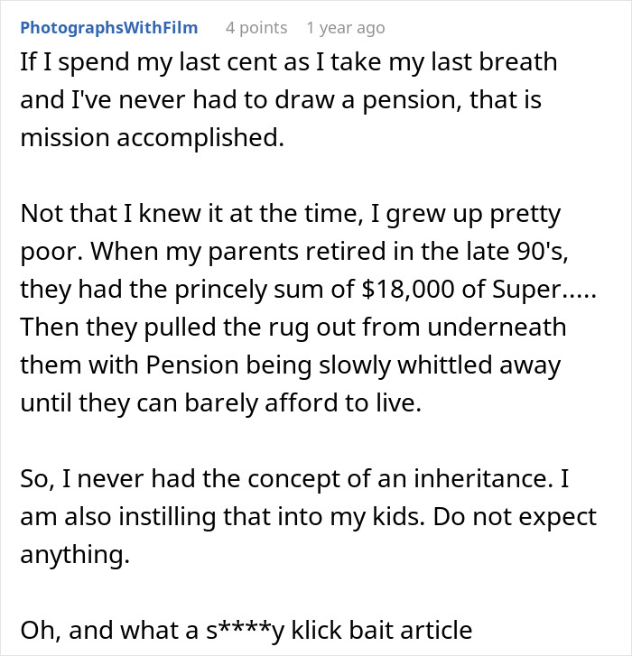 Millennial Daughter Starts Controlling Parents&rsquo; Spending So She Can Have A Larger Inheritance