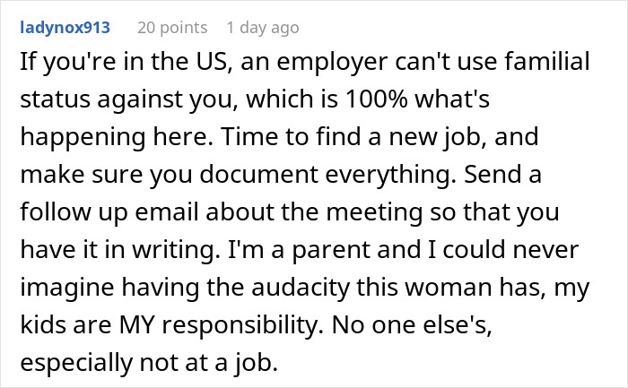 People Are Infuriated By This Boss Who Isn’t Even Aware He’s Discriminating Against A Childless Employee People Are Infuriated By This Boss Who Isn’t Even Aware He’s Discriminating Against A Childless Employee