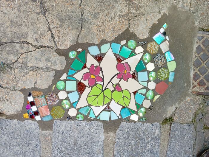 35 Damaged Sidewalks Transformed Into Captivating Art By Dijon-Based Artist 35 Damaged Sidewalks Transformed Into Captivating Art By Dijon-Based Artist