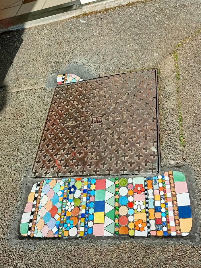 35 Damaged Sidewalks Transformed Into Captivating Art By Dijon-Based Artist 35 Damaged Sidewalks Transformed Into Captivating Art By Dijon-Based Artist