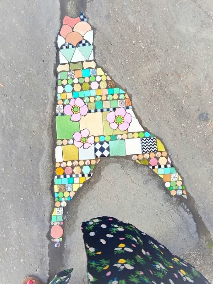 35 Damaged Sidewalks Transformed Into Captivating Art By Dijon-Based Artist 35 Damaged Sidewalks Transformed Into Captivating Art By Dijon-Based Artist