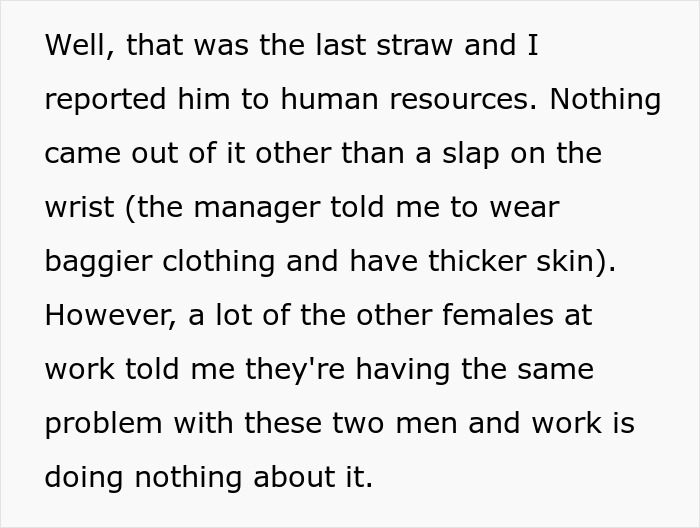 Woman Finally Takes Revenge Against Creepy Male Coworkers After HR Does Nothing