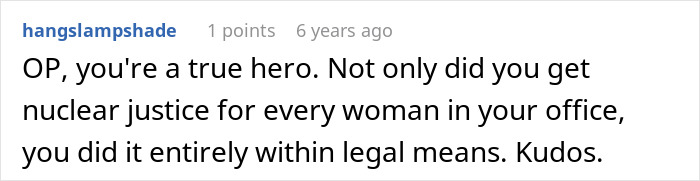 Woman Finally Takes Revenge Against Creepy Male Coworkers After HR Does Nothing