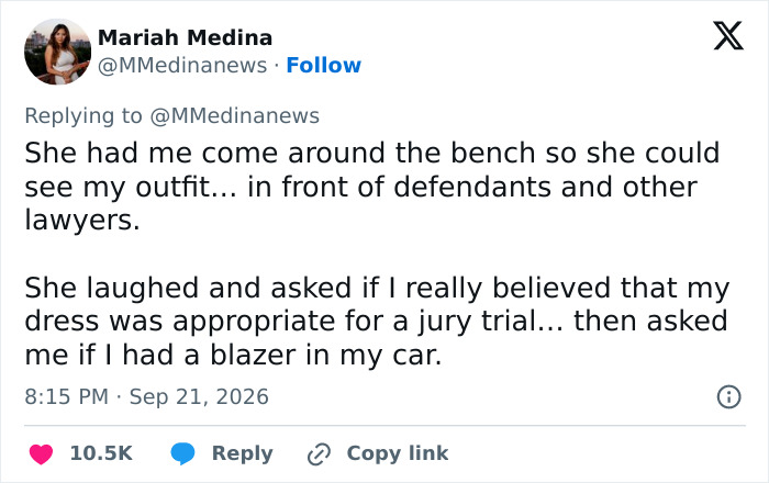 Courtroom Drama After Lawyer Publicly Rips Into Judge For Calling Her Dress “Inappropriate” Courtroom Drama After Lawyer Publicly Rips Into Judge For Calling Her Dress “Inappropriate”