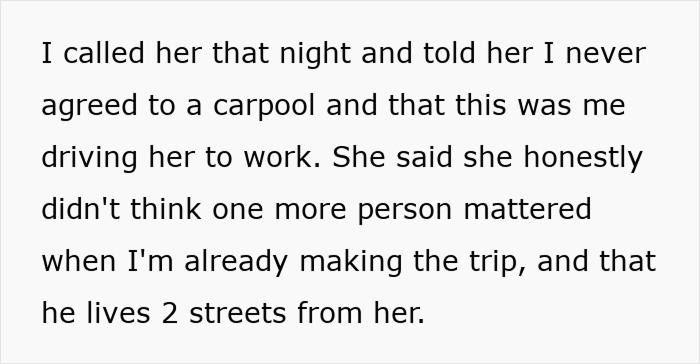 Driver Finally Ends Months Of Rides After Coworker Pushes One Favor Too Far Driver Finally Ends Months Of Rides After Coworker Pushes One Favor Too Far