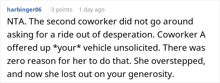 Driver Finally Ends Months Of Rides After Coworker Pushes One Favor Too Far Driver Finally Ends Months Of Rides After Coworker Pushes One Favor Too Far