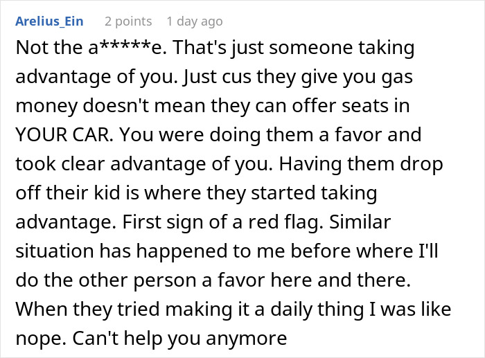 Driver Finally Ends Months Of Rides After Coworker Pushes One Favor Too Far Driver Finally Ends Months Of Rides After Coworker Pushes One Favor Too Far