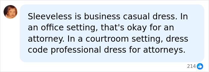 Lawyer Whom Judge Called Out For “Inappropriate” Dress Now Reveals Absurd Responses From Other Female Colleagues Lawyer Whom Judge Called Out For “Inappropriate” Dress Now Reveals Absurd Responses From Other Female Colleagues