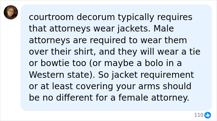 Lawyer Whom Judge Called Out For “Inappropriate” Dress Now Reveals Absurd Responses From Other Female Colleagues Lawyer Whom Judge Called Out For “Inappropriate” Dress Now Reveals Absurd Responses From Other Female Colleagues